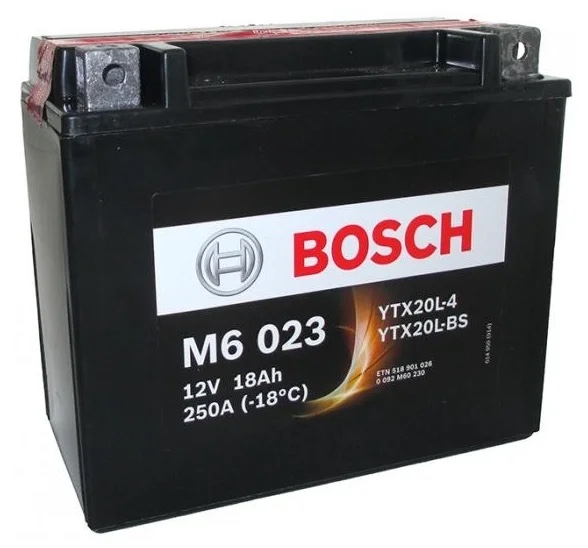 Аккумулятор Bosch 0092M60230 AGM M6 12V 18AH 250A, Bosch